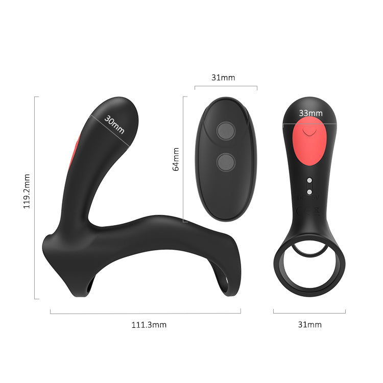 Anillo Vibrador Recargable Doble Aro