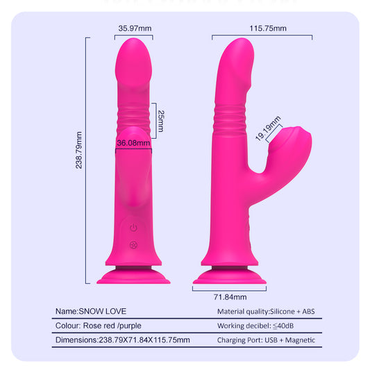 Vibrador Rotación + Succión Inteligente